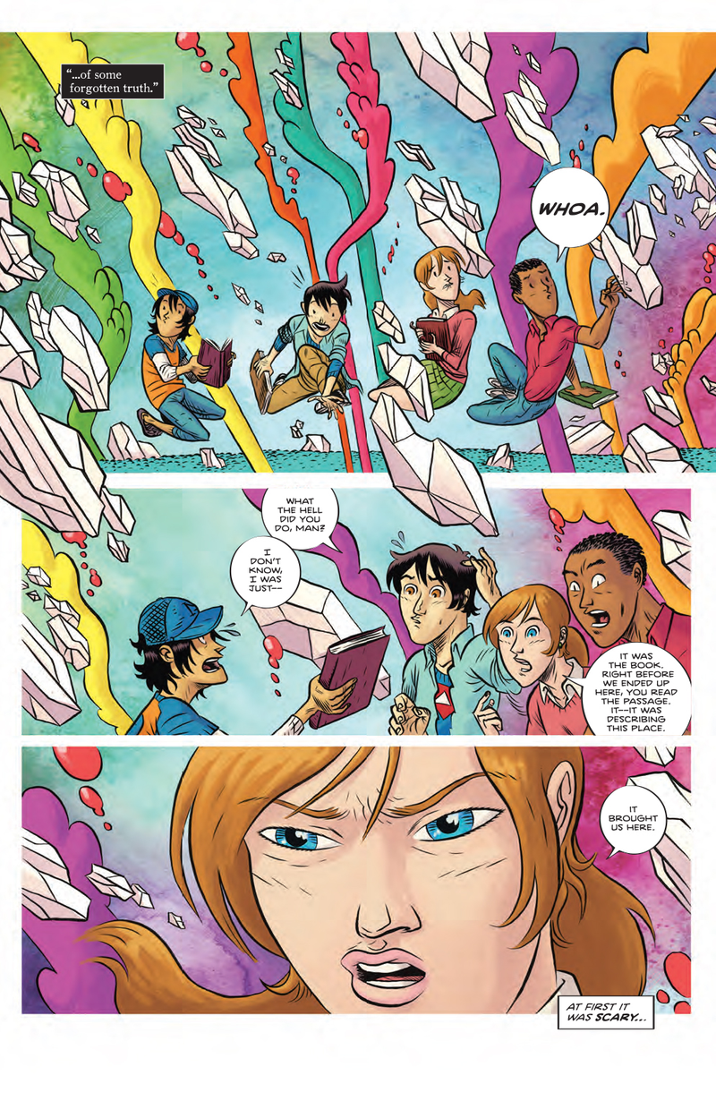 Illustration for article titled Exclusive Boom! preview: Beware the danger of books in The Fiction #1